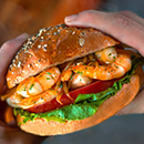 Hamburgesa de camarones